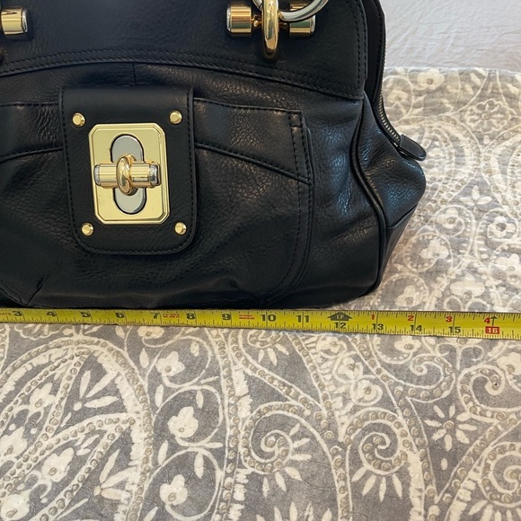 Vintage Y2K B. Makowsky Supple Black pebbles Leather Slouchy Tote Bag, Oversized - Picture 5 of 8